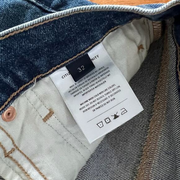 Citizens of Humanity CoH Beatnik Frayed Hem Denim Mini Skirt Idlewild 32 - Picture 3 of 4